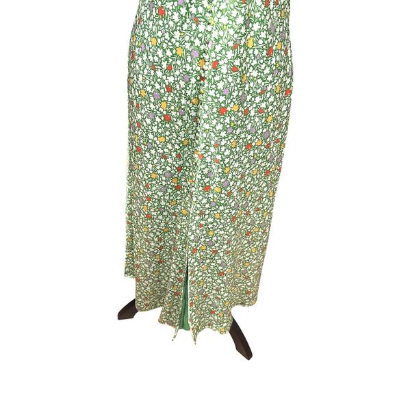Alexia Admor Floral Midi Dress Lorelei Bubble Sleeve V-Neckline Green W US 6 NWT - Picture 4 of 10